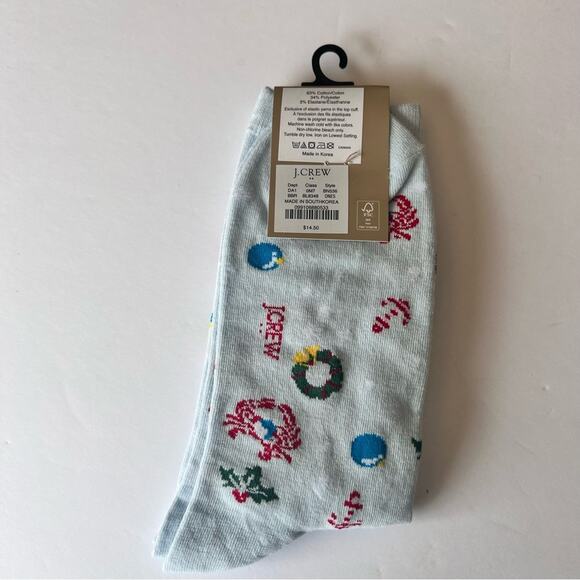 J.Crew Trouser Holiday Style Socks One Size NWT - Picture 3 of 8